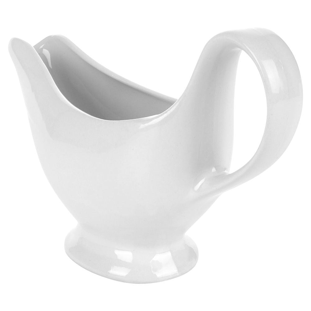 Elegant porcelain sauce container with handle
