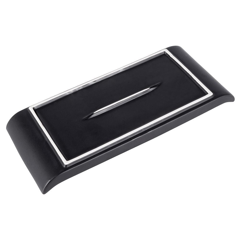 Elegant rectangular snack plate in black ceramic, dishwasher safe