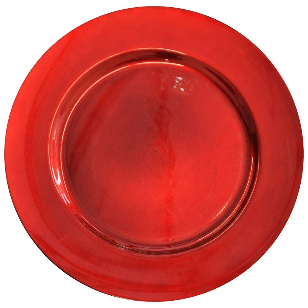 Elegant red placemat 33 cm - high quality and glossy