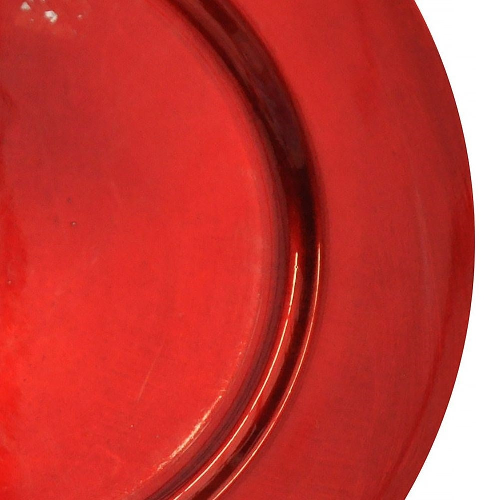 Elegant red placemat 33 cm - high quality and glossy