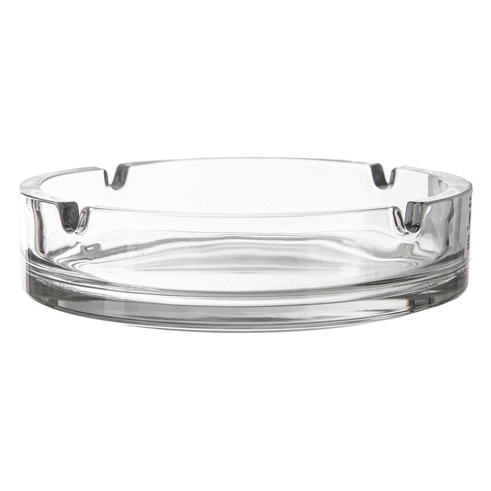 Elegant round glass ashtray for home, garden and bar