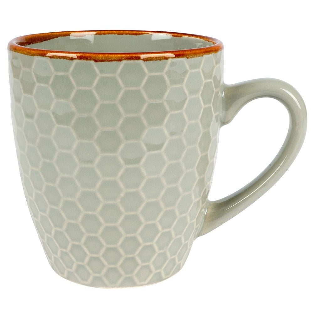 Elegant set of decorated ceramic cups in a gift box