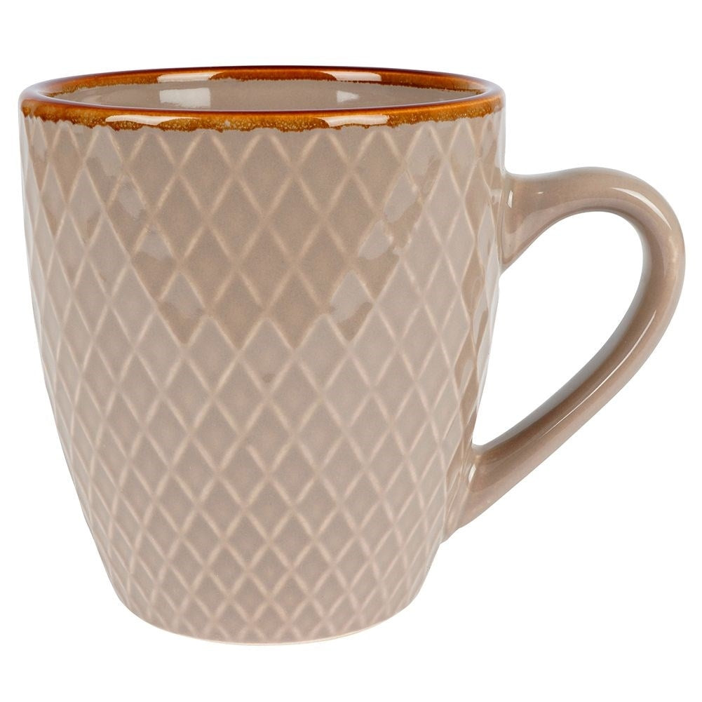 Elegant set of decorated ceramic cups in a gift box
