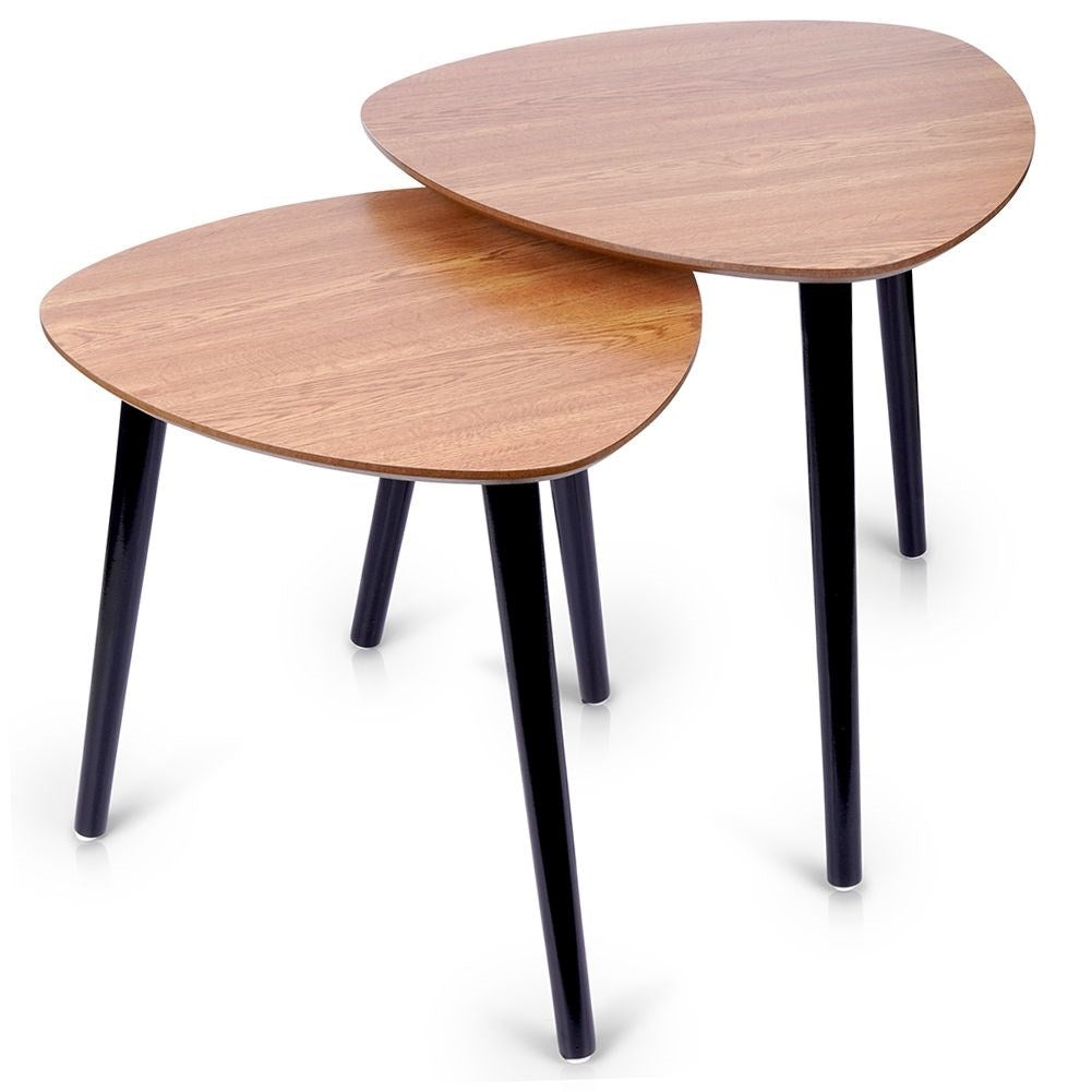 Elegant set with two stable coffee tables and flower table