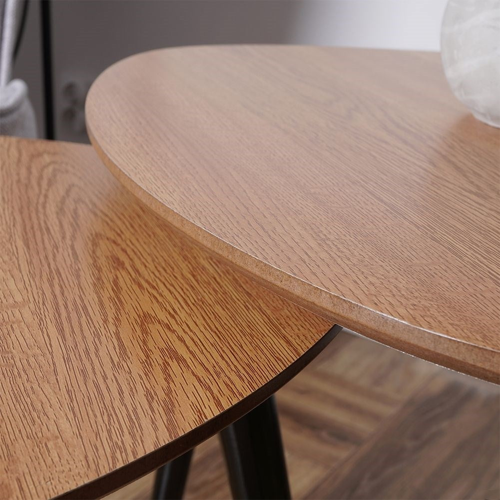 Elegant set with two stable coffee tables and flower table