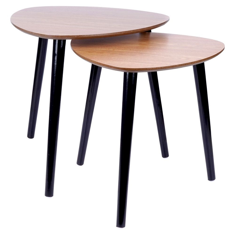 Elegant set with two stable coffee tables and flower table