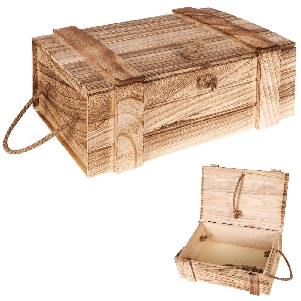 Elegant storage box in light paulownia wood, perfect gift