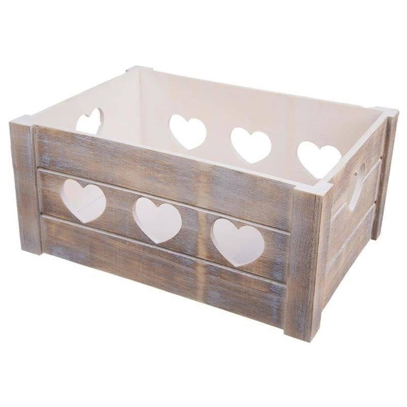Elegant storage box with heart-shaped handles