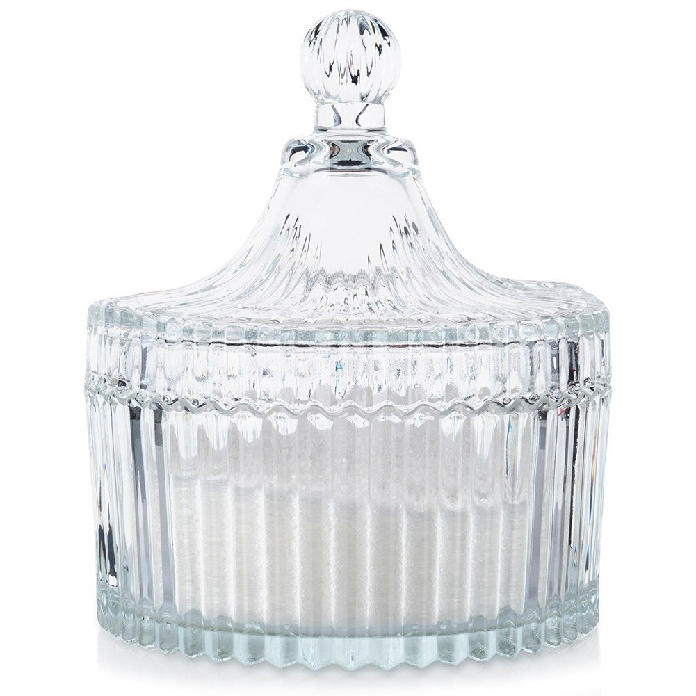Elegant sugar bowl in glass - crystal feel, perfect for snacks