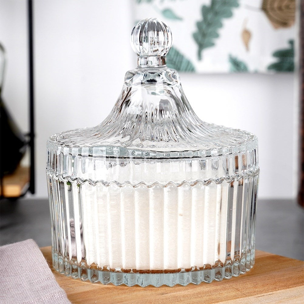 Elegant sugar bowl in glass - crystal feel, perfect for snacks