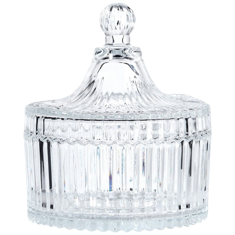 Elegant sugar bowl in glass - crystal feel, perfect for snacks