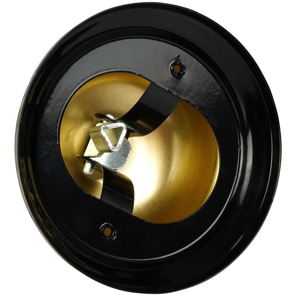 Elegant table clock in gold metal with black base