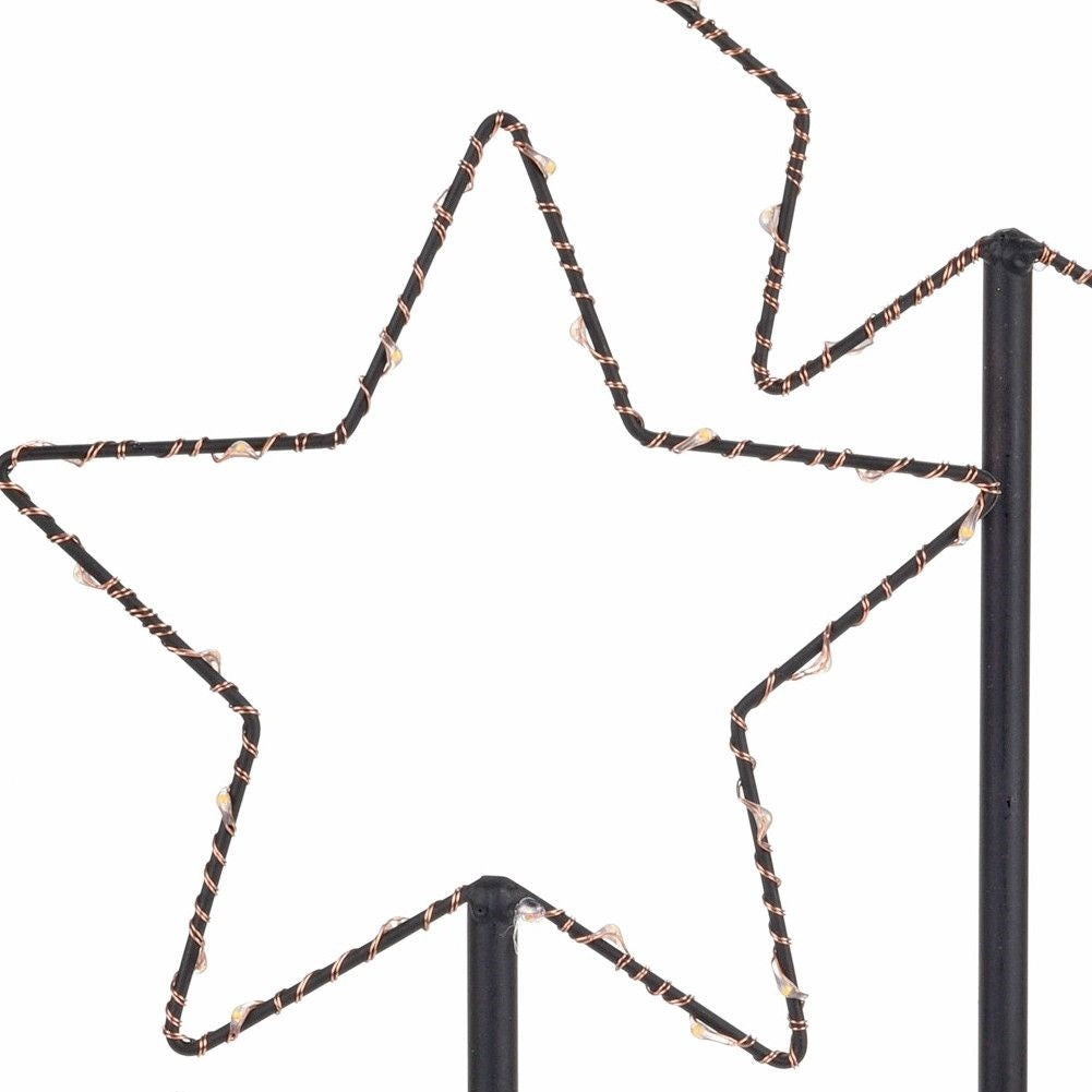 Elegant table lamp with stars and LED, battery powered