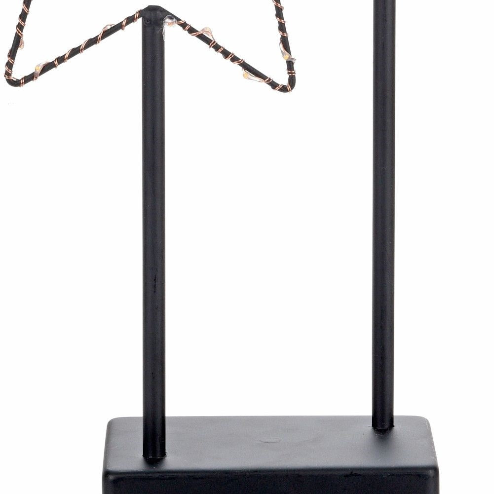 Elegant table lamp with stars and LED, battery powered