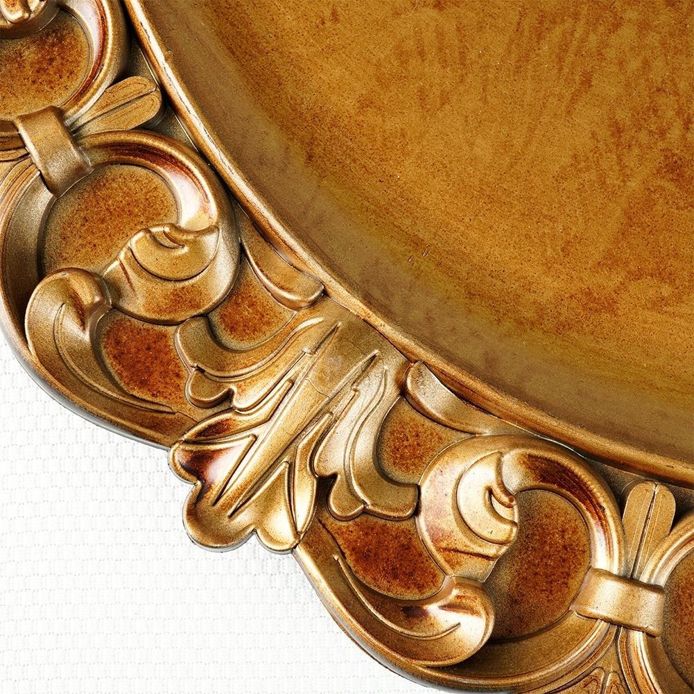 Elegant table mat 35 cm in antique gold colour, high quality