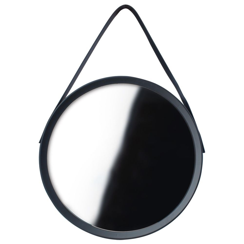 Elegant wall mirror with black frame and ribbon for any room