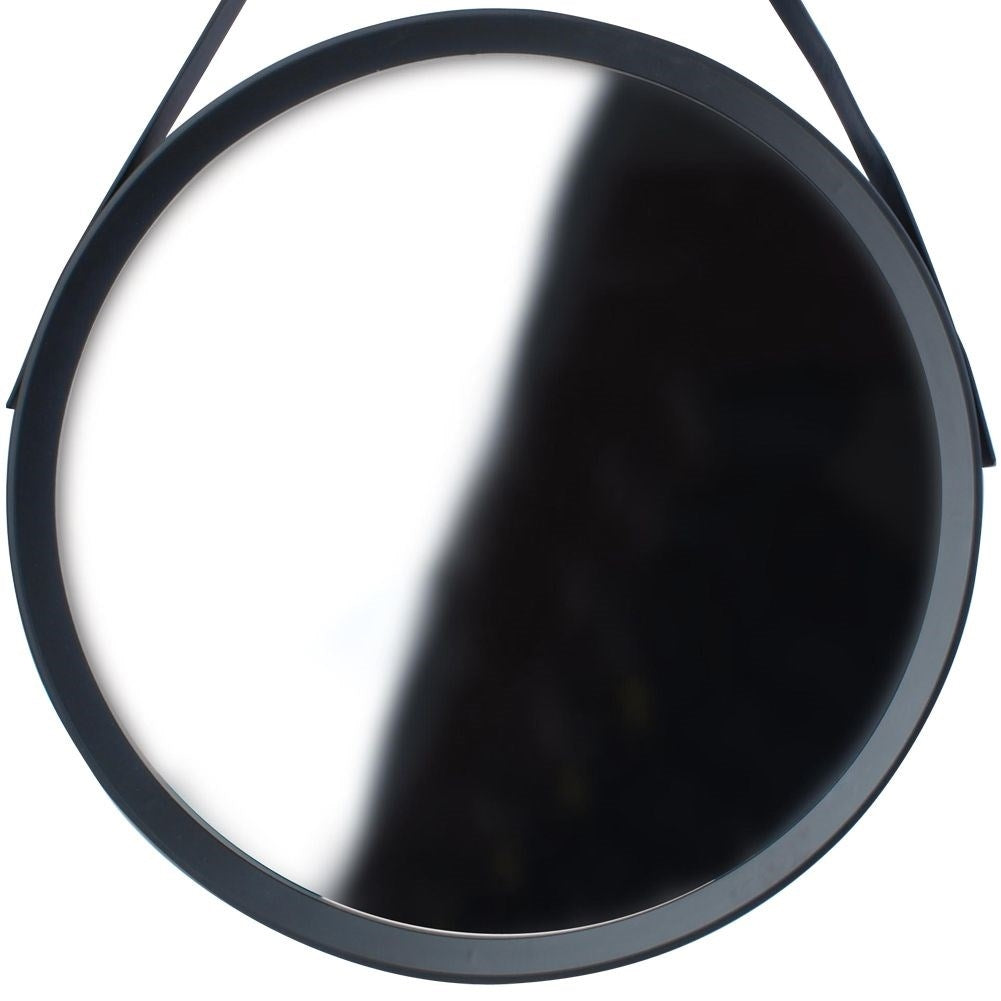 Elegant wall mirror with black frame and ribbon for any room