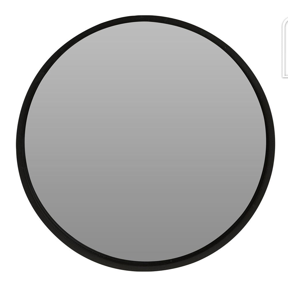 Elegant wall mirror with black wooden frame for any room