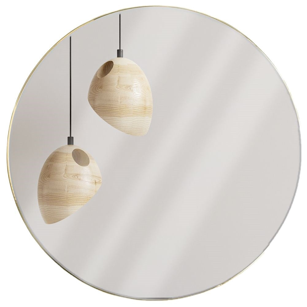 Elegant wall mirror with gold metal frame for any room