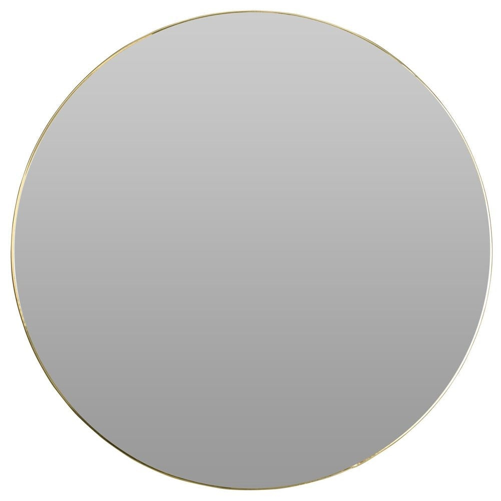 Elegant wall mirror with gold metal frame for any room