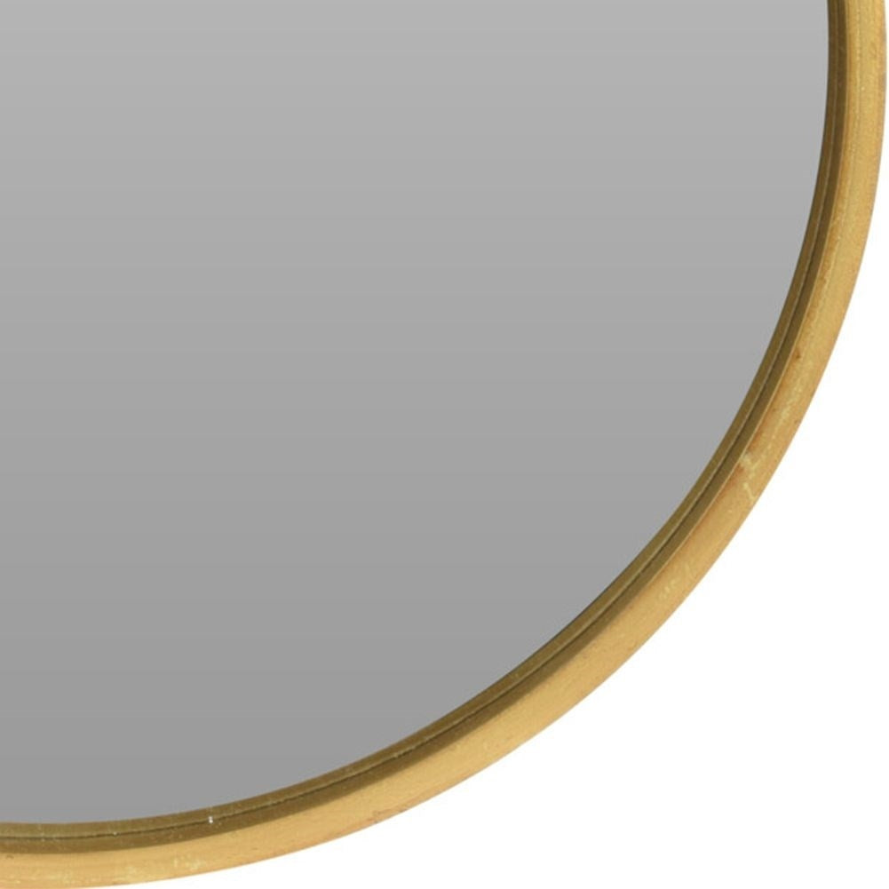Elegant wall mirror with gold wooden frame for luxurious interior design