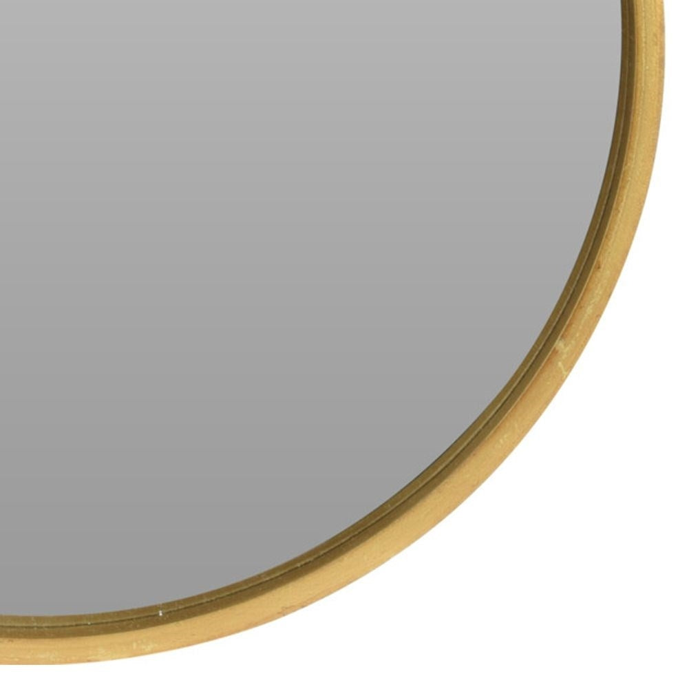 Elegant wall mirror with gold wooden frame for luxurious interior design