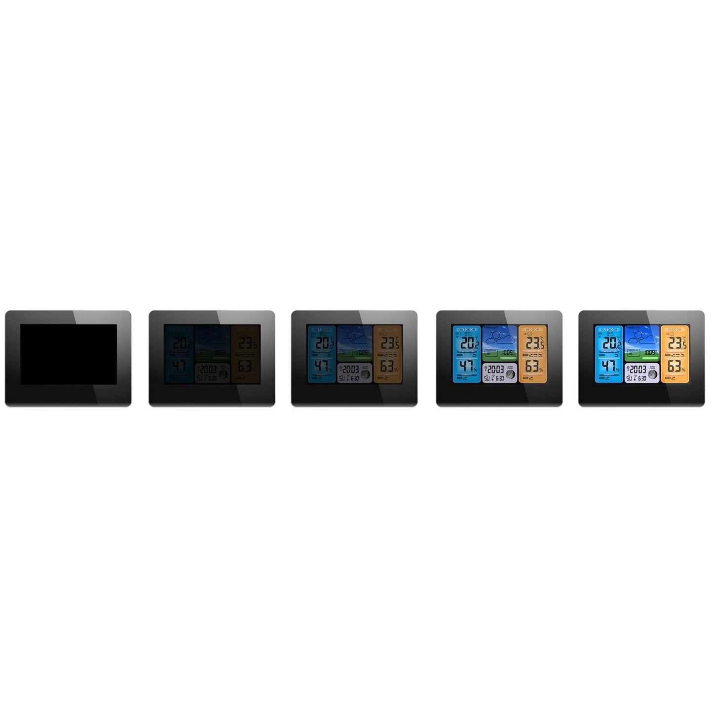 Elegant weather station with display BD-902, black