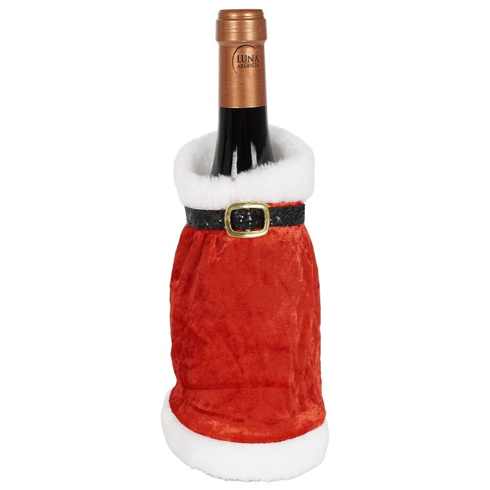 Elegant wine bottle cover as a Christmas dress - Perfect gift
