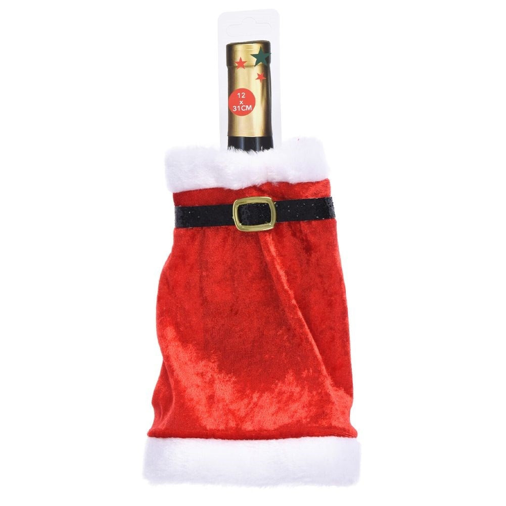 Elegant wine bottle cover as a Christmas dress - Perfect gift