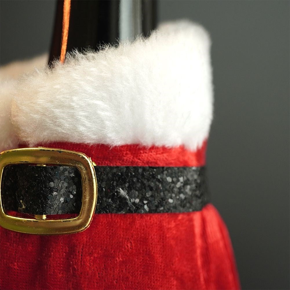 Elegant wine bottle cover as a Christmas dress - Perfect gift