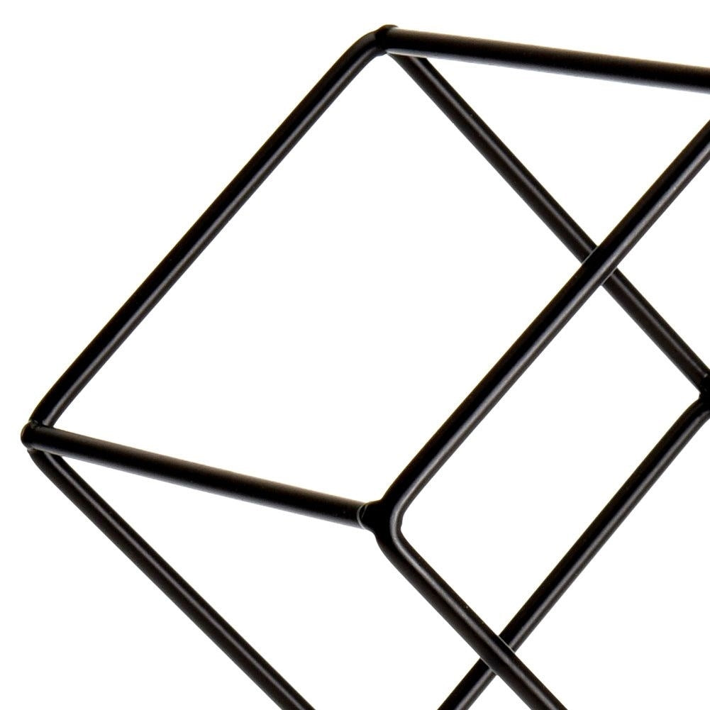 Elegant wine bottle rack in black metal for up to 8 bottles