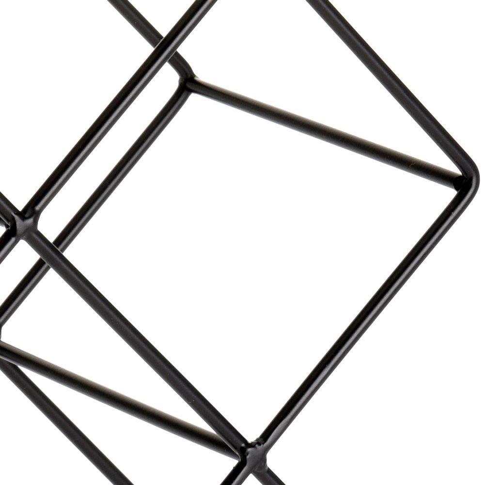 Elegant wine bottle rack in black metal for up to 8 bottles