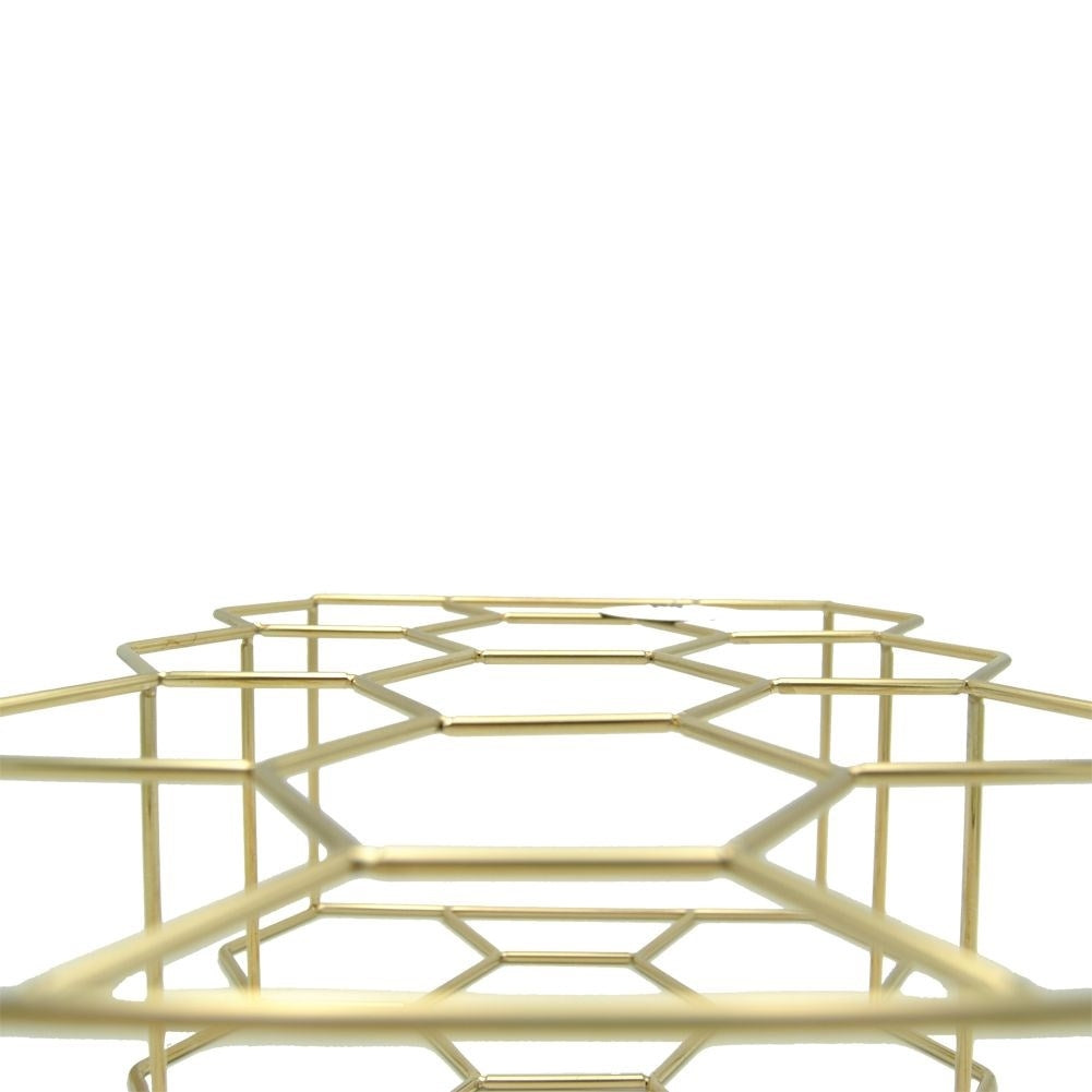 Elegant wine rack in gold for 11 bottles, floor or worktop