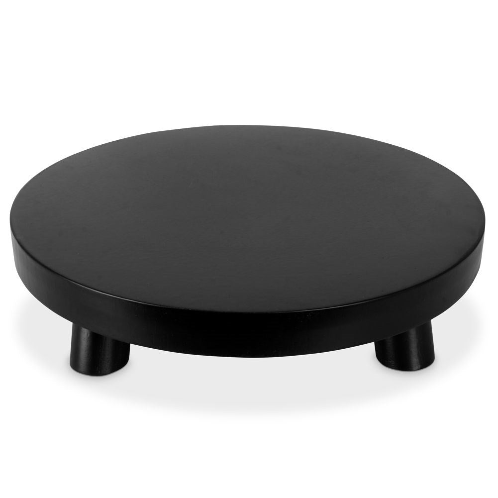 Elegant wooden base for decorative arrangements and candles