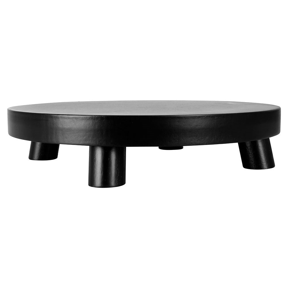Elegant wooden base for decorative arrangements and candles