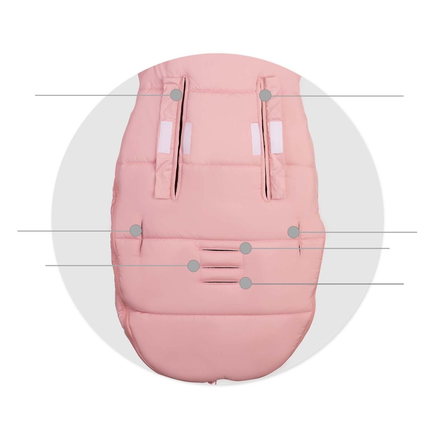 Elmi Ricokids sleeping bag for stroller and sled - pink