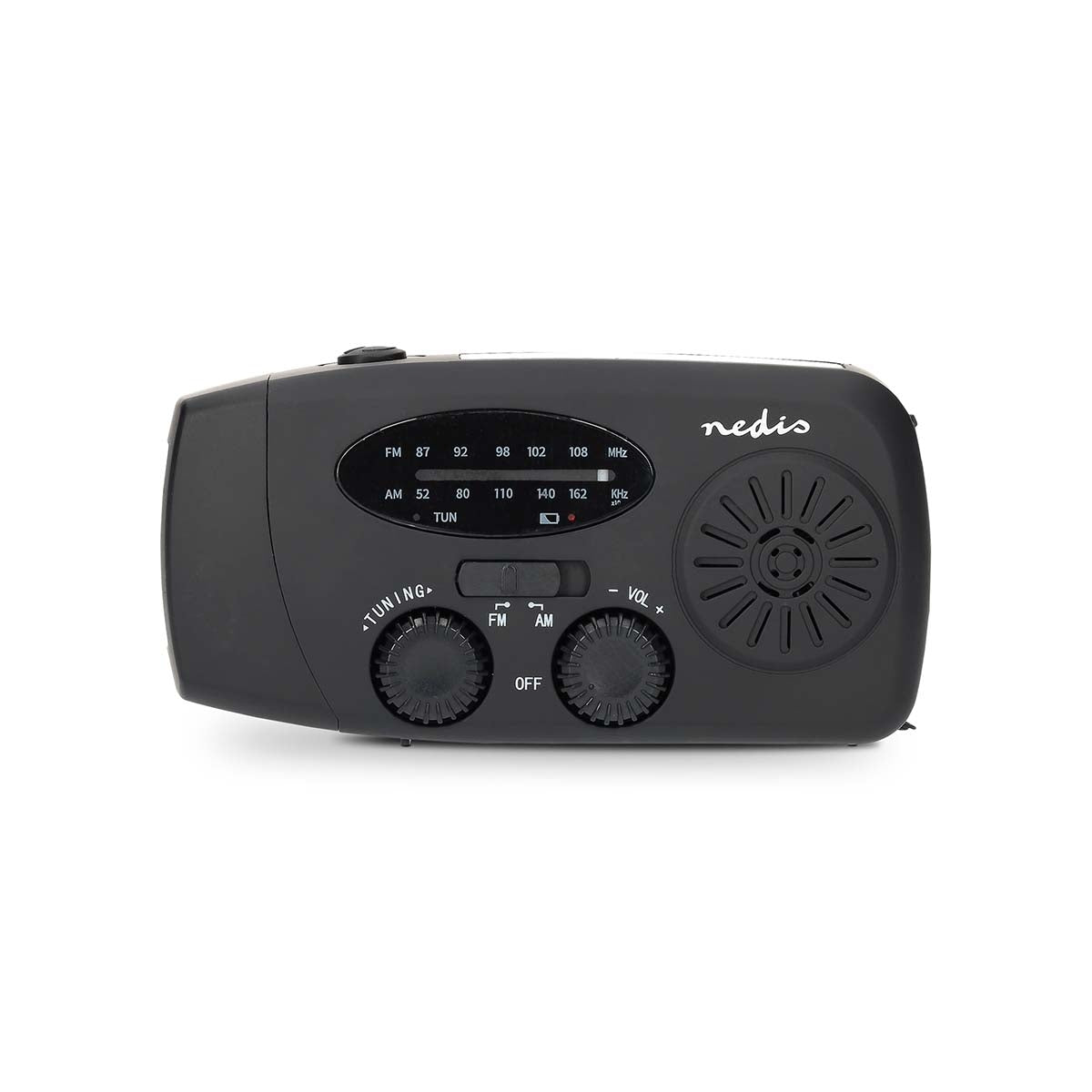 Emergency Radio with AM/FM, Powerbank, LED Torch, Black