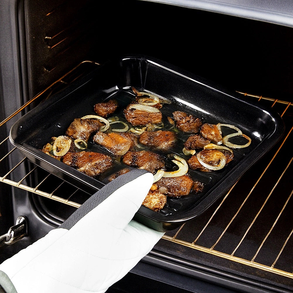 Enamel Baking Tray, Rectangular 31x25x4.5 cm