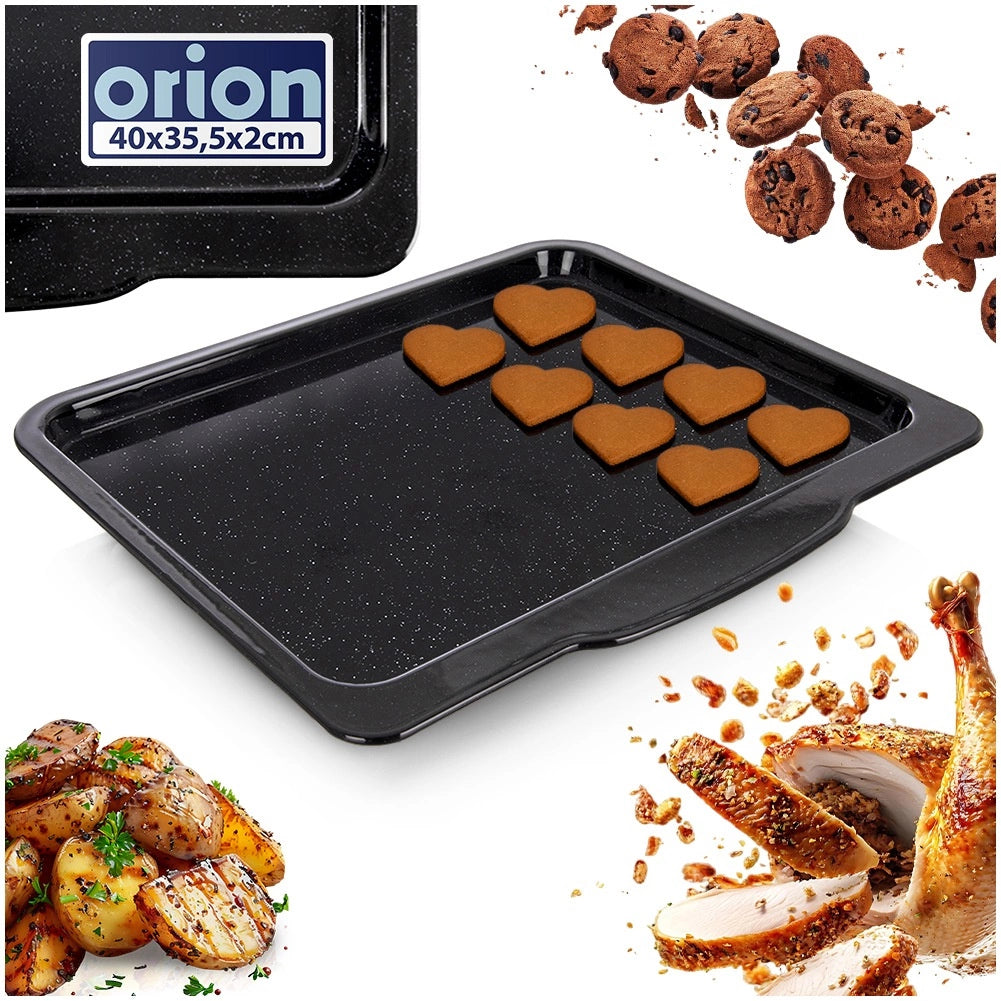 Enamel Baking Tray, Rectangular 40x35.5 cm, Dishwasher Safe