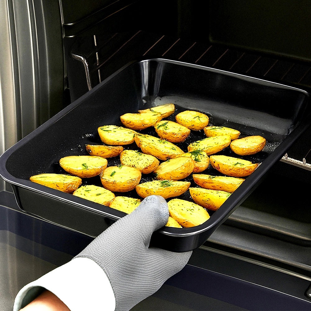 Enamel Baking Tray, Rectangular, 41x32x6 cm