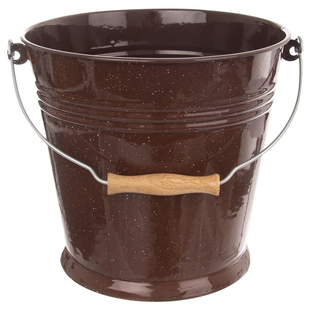 Enameled Bucket with Handle - Perfect for Home & Garden