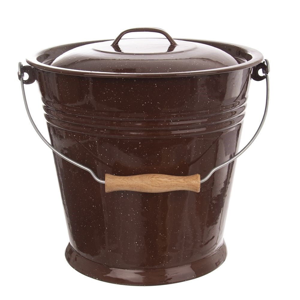 Enameled Bucket with Handle - Perfect for Home & Garden