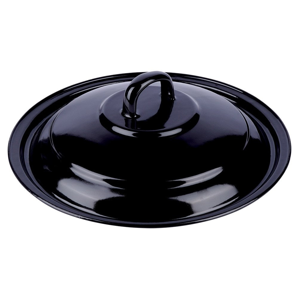 Enameled Hungarian Casserole 7.7L with Lid for Open Fire