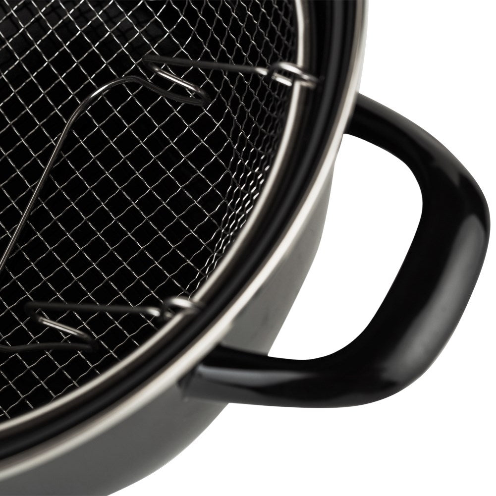 Enameled Pot with Strainer for Deep Frying - 4L