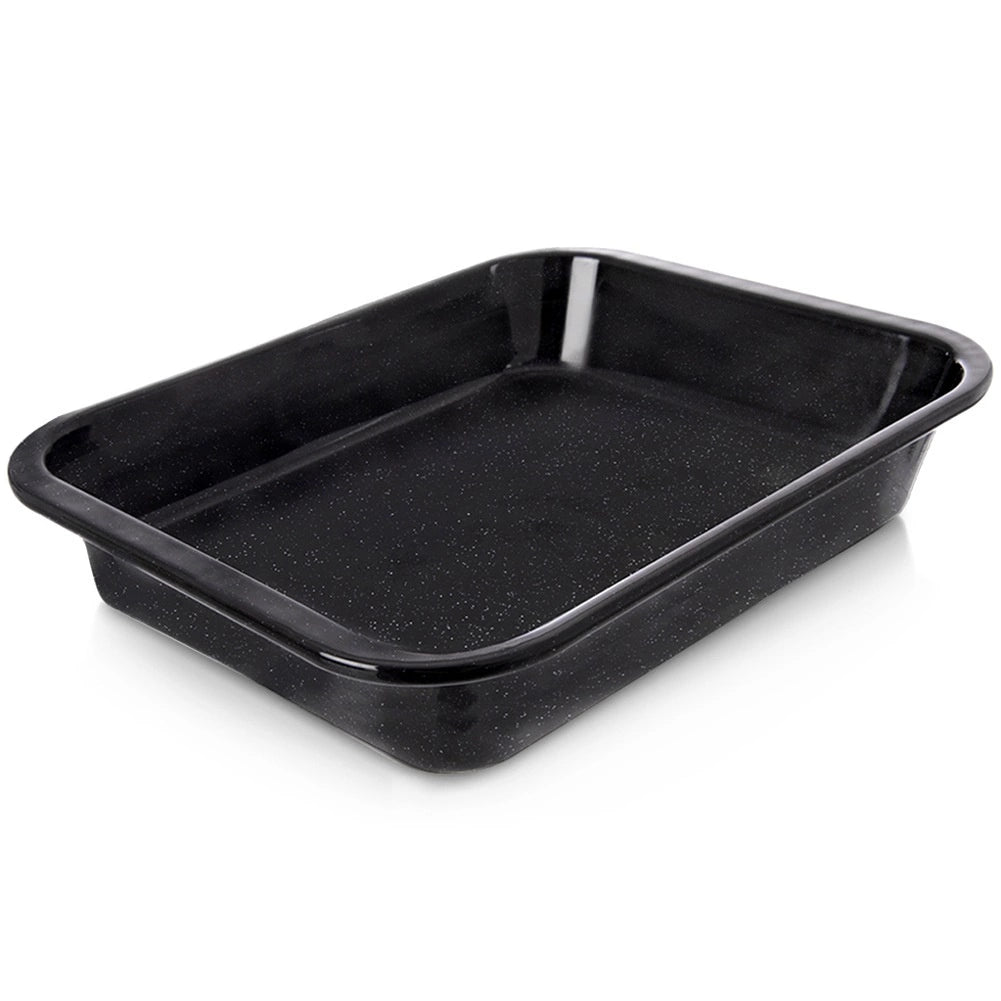 Enameled Steel Baking Tray, Rectangular 36x28x6 cm
