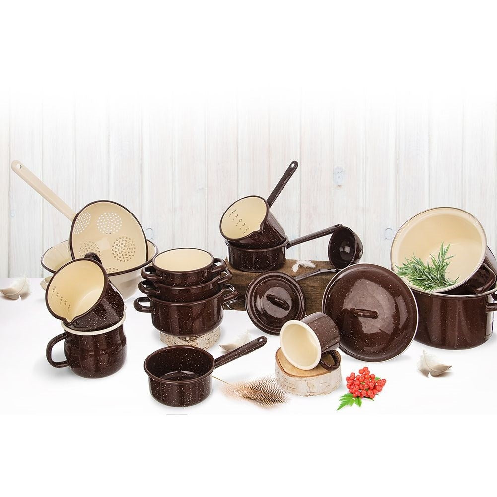 Enameled Steel Lid 16 cm - Efficient Cooking & Splash Guard