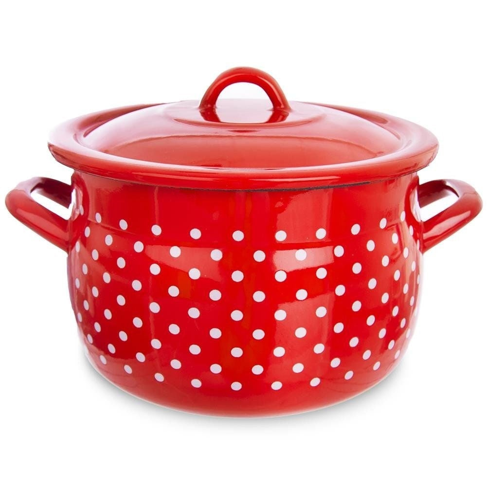 Enameled Steel Pot with Lid for All Stoves