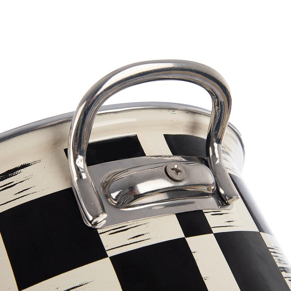 Enameled pot CHECKERED BOARD 18 cm, 1.5 l