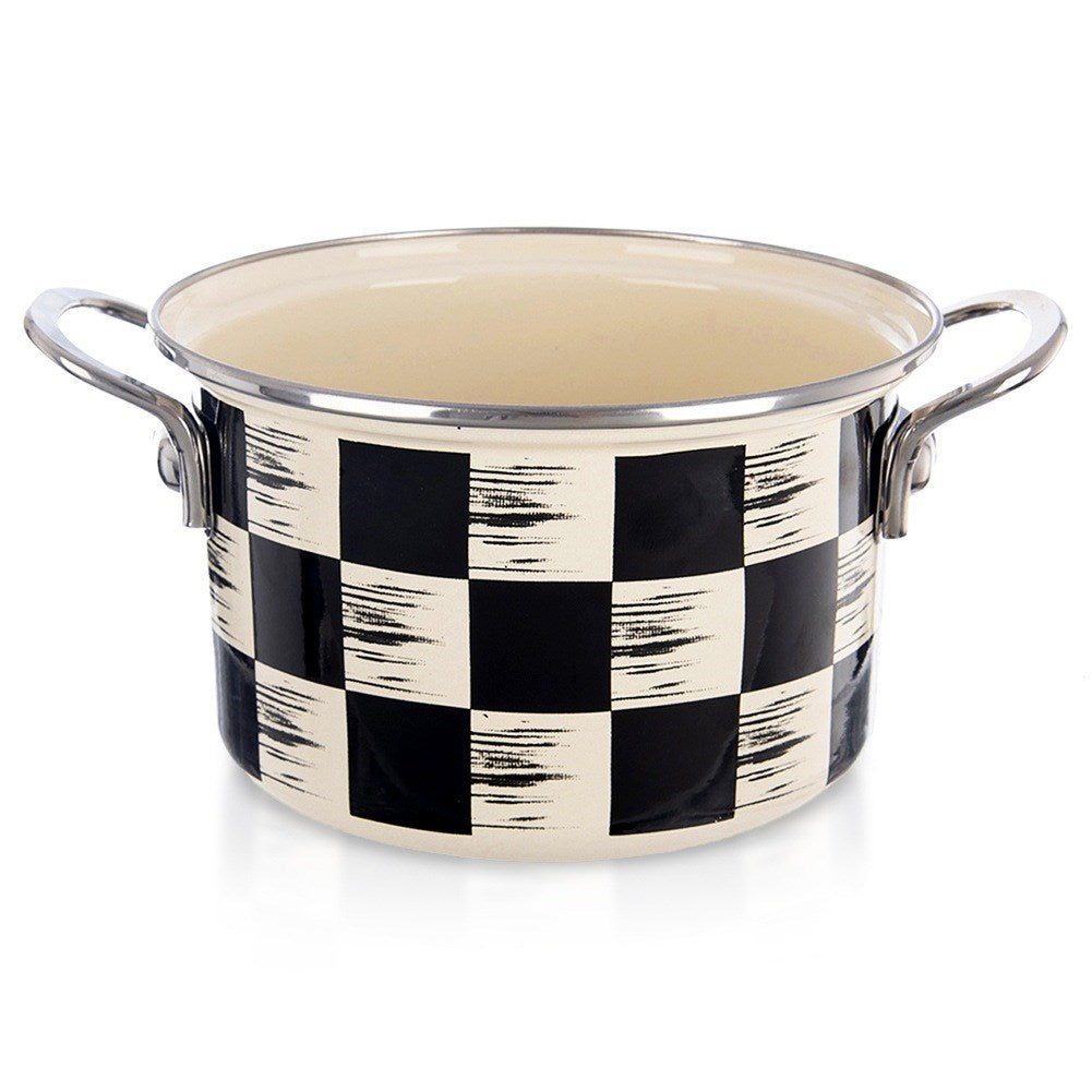 Enameled pot CHECKERED BOARD 18 cm, 2 l
