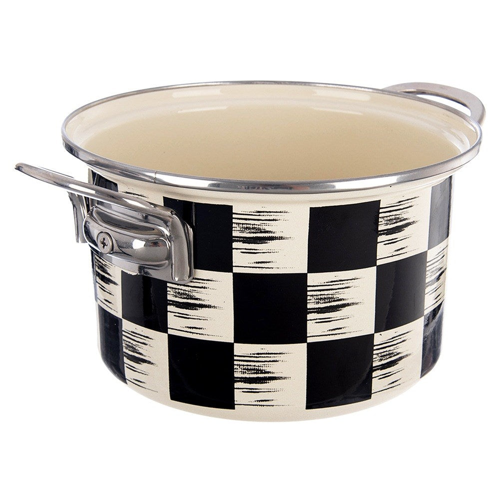 Enameled pot CHECKERED BOARD 18 cm, 2 l
